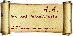 Auerbach Artemíszia névjegykártya